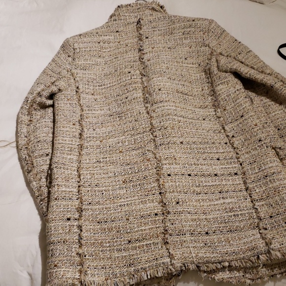 Zara Tweed blazer size M, gold/beije - Picture 4 of 4